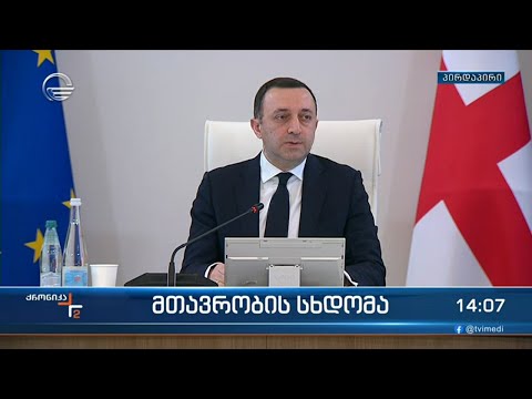 მთავრობის სხდომა - ირაკლი ღარიბაშვილის განცხადება